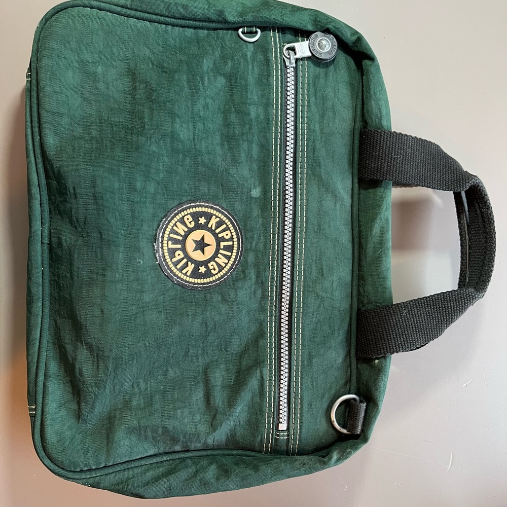 Kipling Green Messenger Bag with Signature Style